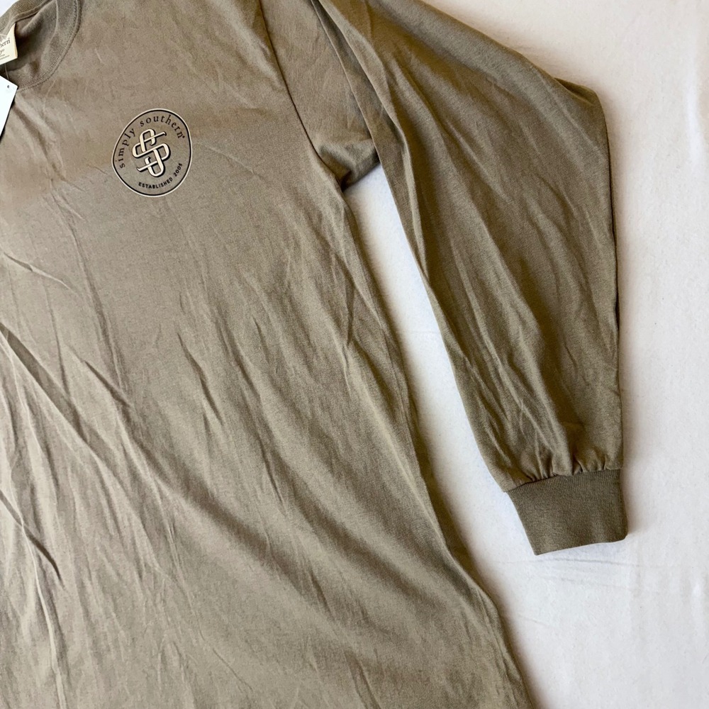 Simply Southern womens Highland Army Green Long Sleeve T-Shirt Large LS-HIGHLAND - Picture 6 of 13